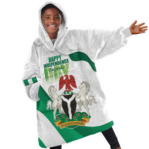 Nigeria Personalized Kid Wearable Blanket Hoodie Happy Independence Day - African Pride