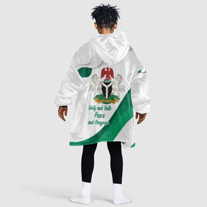 Nigeria Personalized Kid Wearable Blanket Hoodie Happy Independence Day - African Pride