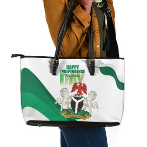 Nigeria Leather Tote Bag Happy Independence Day - African Pride
