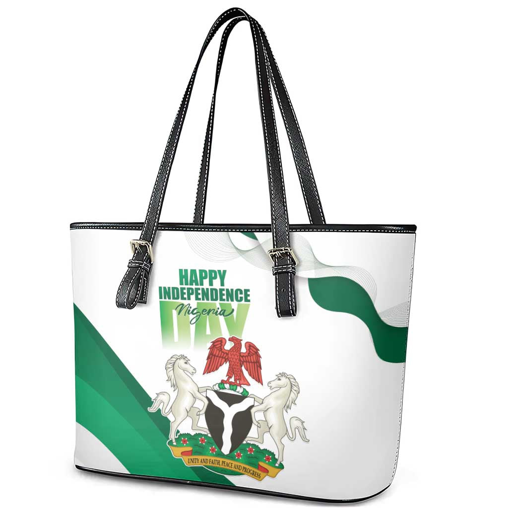 Nigeria Leather Tote Bag Happy Independence Day - African Pride