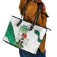 Nigeria Leather Tote Bag Happy Independence Day - African Pride