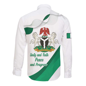 Nigeria Personalized Long Sleeve Button Shirt Happy Independence Day - African Pride
