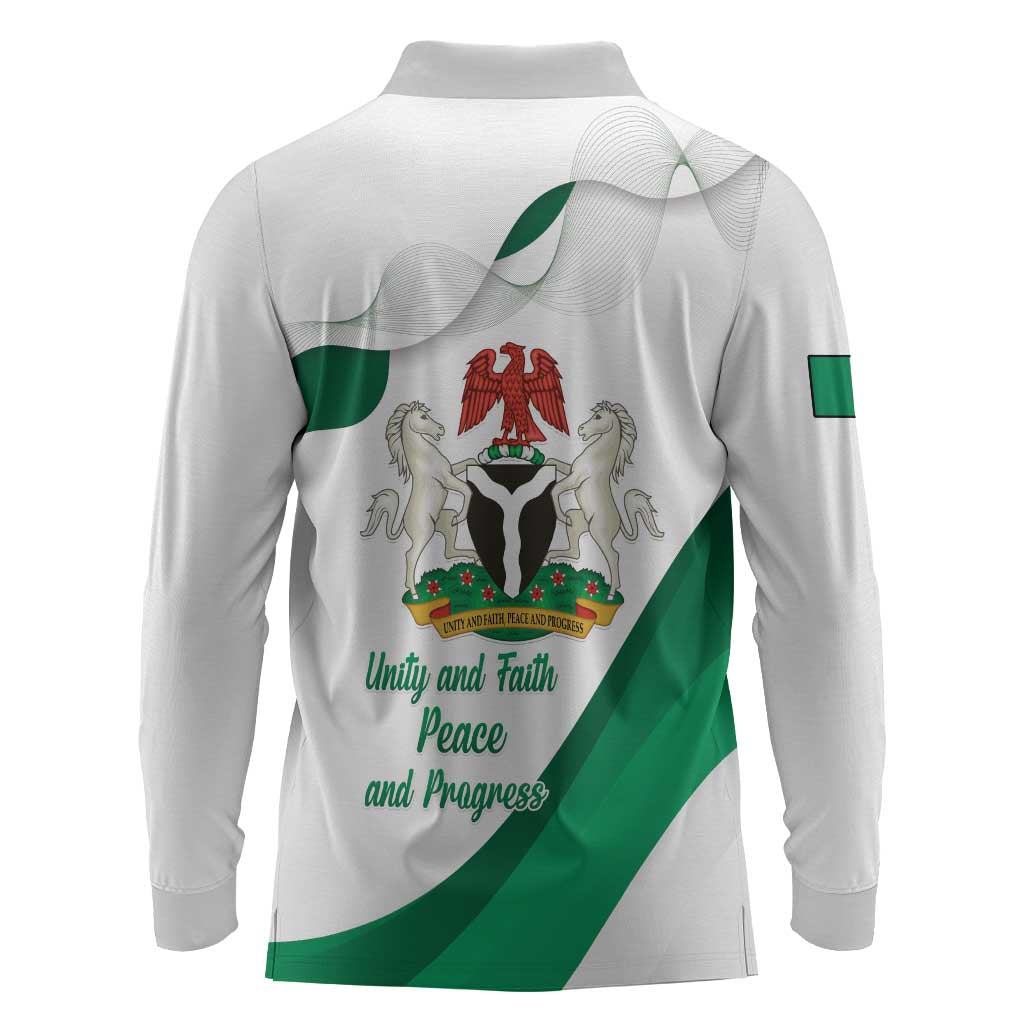 Nigeria Personalized Long Sleeve Polo Shirt Happy Independence Day - African Pride
