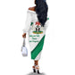 Nigeria Personalized Off The Shoulder Long Sleeve Dress Happy Independence Day - African Pride