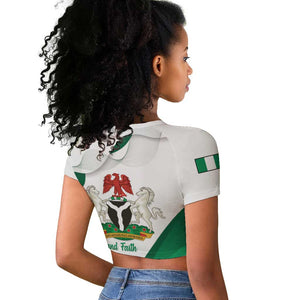 Nigeria Personalized Raglan Cropped T shirt Happy Independence Day - African Pride
