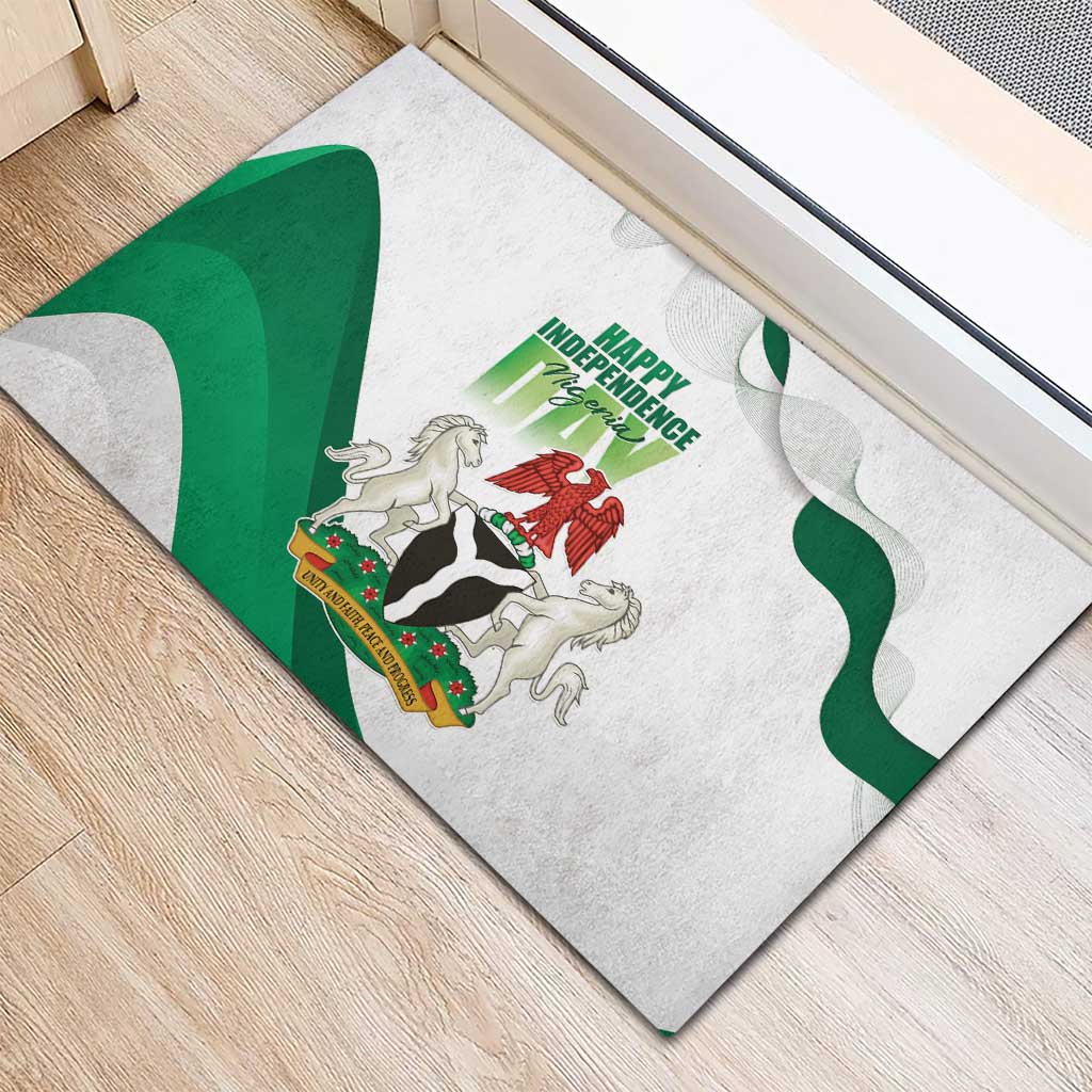 Nigeria Rubber Doormat Happy Independence Day - African Pride