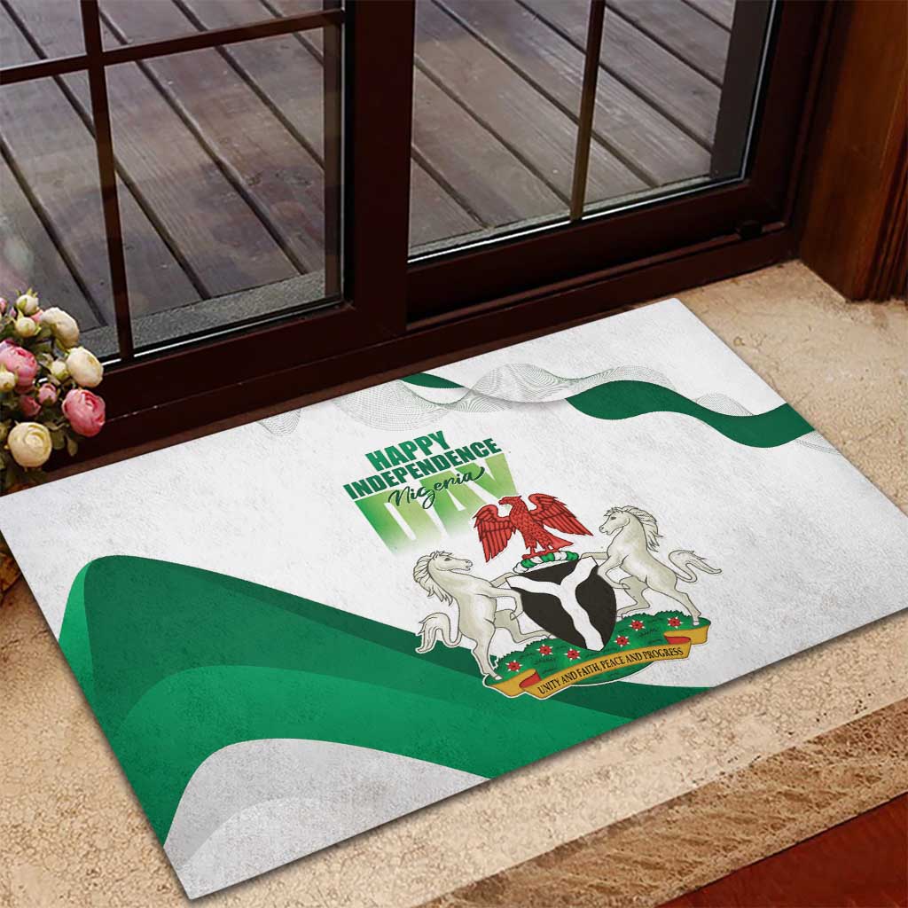 Nigeria Rubber Doormat Happy Independence Day - African Pride
