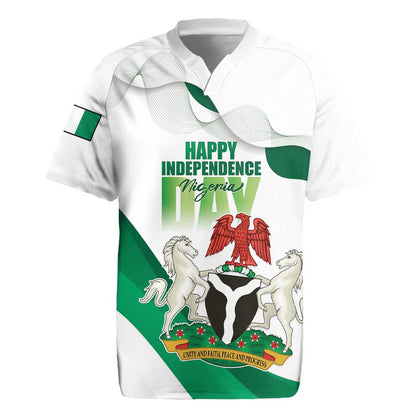 Nigeria Personalized Rugby Jersey Happy Independence Day - African Pride