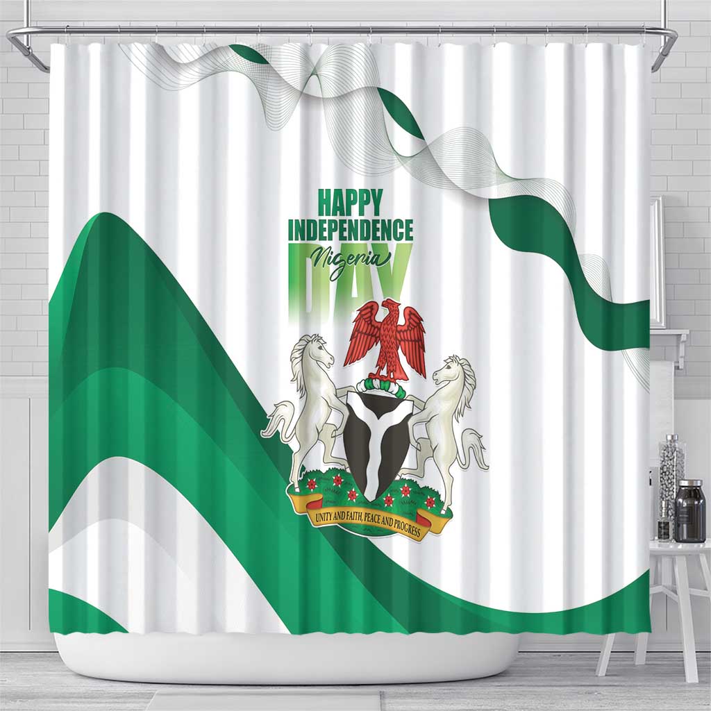 Nigeria Shower Curtain Happy Independence Day - African Pride