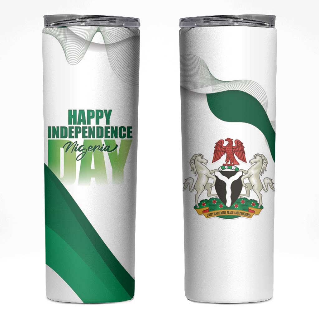 Nigeria Personalized Skinny Tumbler Happy Independence Day - African Pride