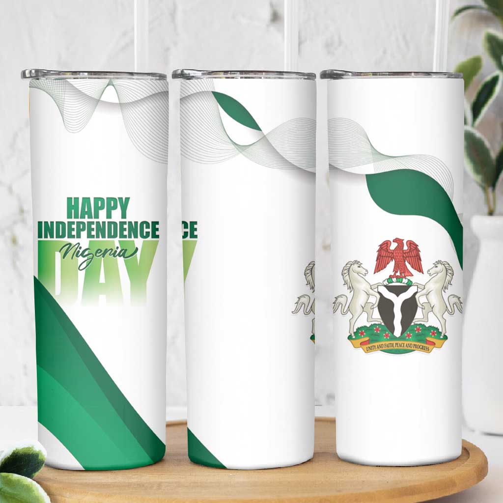 Nigeria Personalized Skinny Tumbler Happy Independence Day - African Pride