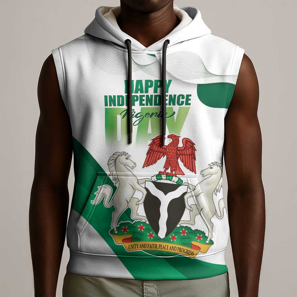 Nigeria Personalized Sleeveless Hoodie Happy Independence Day - African Pride