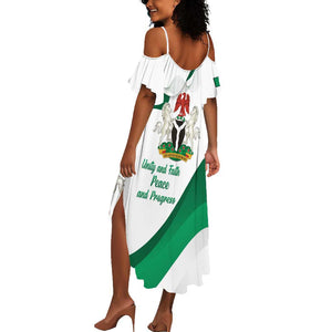 Nigeria Personalized Summer Maxi Dress Happy Independence Day - African Pride