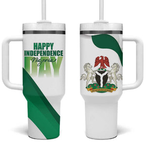 Nigeria Personalized Tumbler With Handle Happy Independence Day - African Pride
