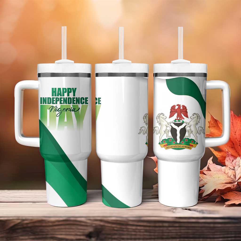 Nigeria Personalized Tumbler With Handle Happy Independence Day - African Pride