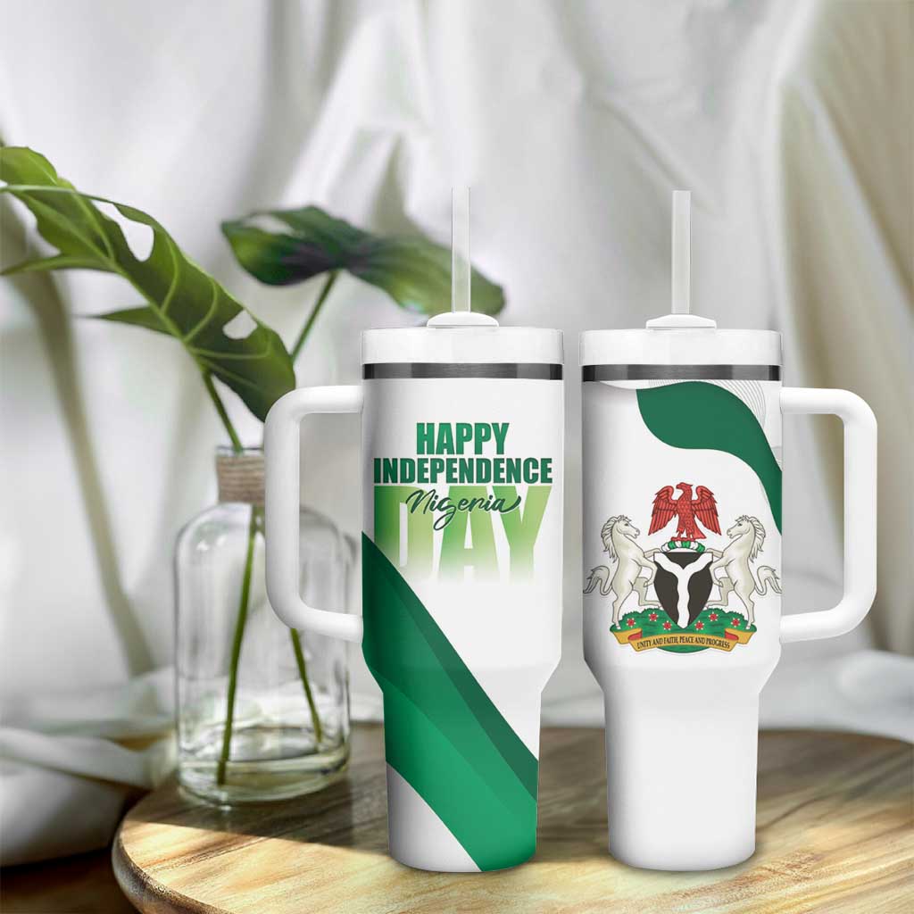Nigeria Personalized Tumbler With Handle Happy Independence Day - African Pride