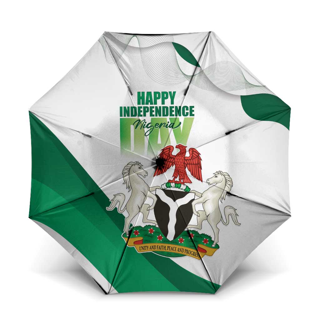 Nigeria Independence Day Umbrella Unity and Faith Peace and Progress
