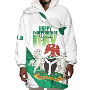 Nigeria Personalized Wearable Blanket Hoodie Happy Independence Day - African Pride