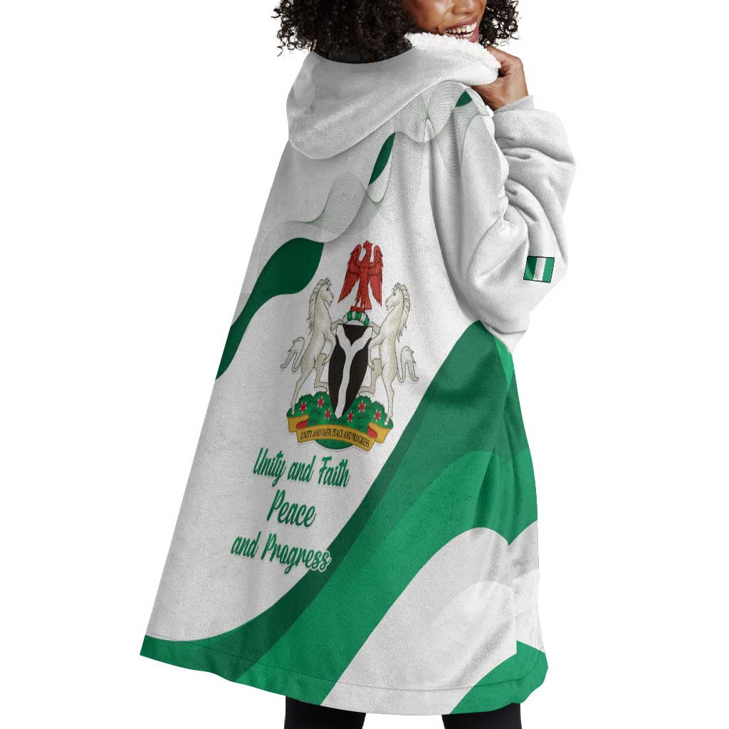 Nigeria Personalized Wearable Blanket Hoodie Happy Independence Day - African Pride