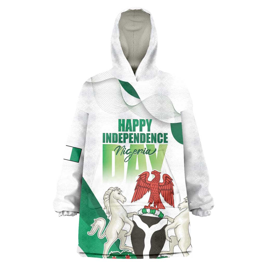Nigeria Personalized Wearable Blanket Hoodie Happy Independence Day - African Pride