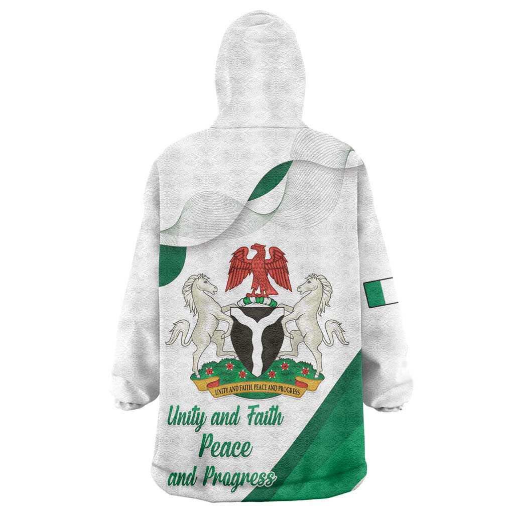 Nigeria Personalized Wearable Blanket Hoodie Happy Independence Day - African Pride