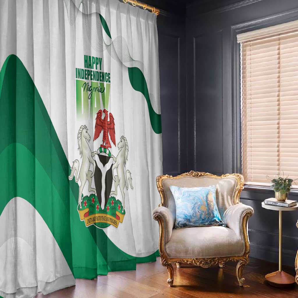 Nigeria Window Curtain Happy Independence Day - African Pride