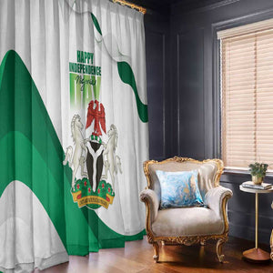 Nigeria Window Curtain Happy Independence Day - African Pride