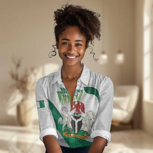 Nigeria Personalized Women Casual Shirt Happy Independence Day - African Pride