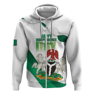 Nigeria Personalized Zip Hoodie Happy Independence Day - African Pride
