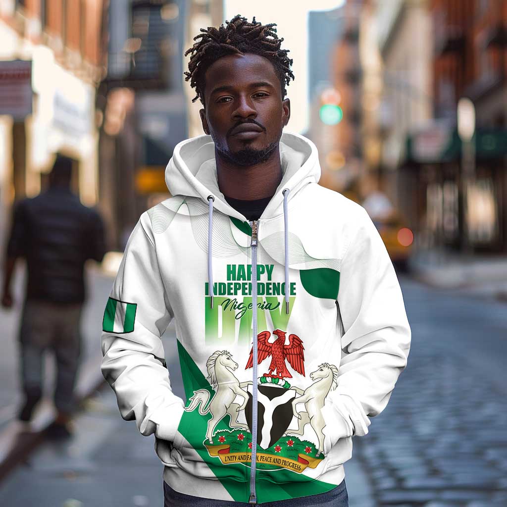 Nigeria Personalized Zip Hoodie Happy Independence Day - African Pride