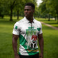 Personalized Nigeria Independence Day Zipper Polo Shirt Unity and Faith Peace and Progress