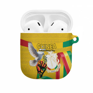 Guinea Independence Day AirPods Case Coat Of Arms With African Pattern