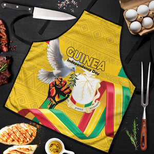 Guinea Independence Day Apron Coat Of Arms With African Pattern