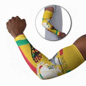 Personalized Guinea Independence Day Arm Sleeves Coat Of Arms With African Pattern