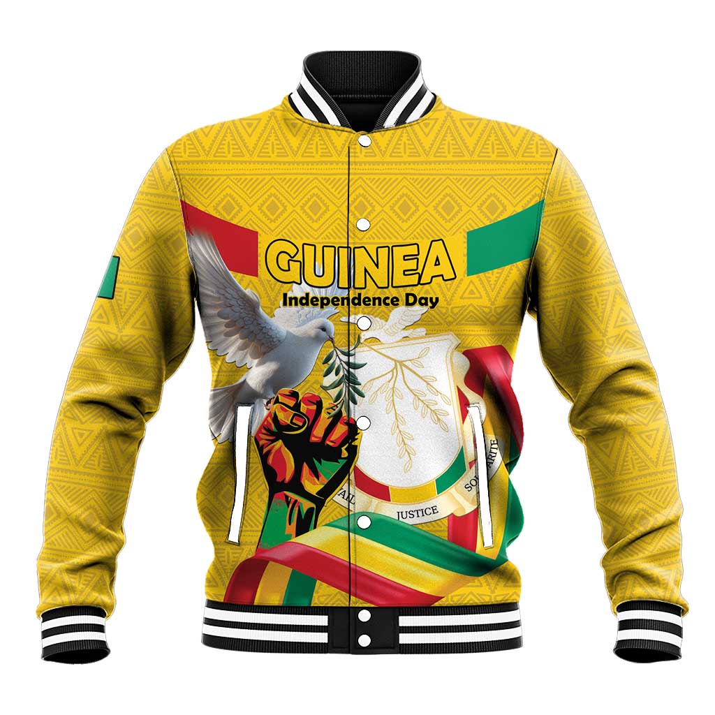 Guinea Personalized Baseball Jacket Happy Independence Day - African Pride