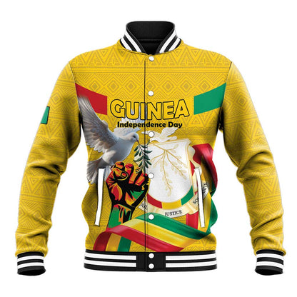 Guinea Personalized Baseball Jacket Happy Independence Day - African Pride