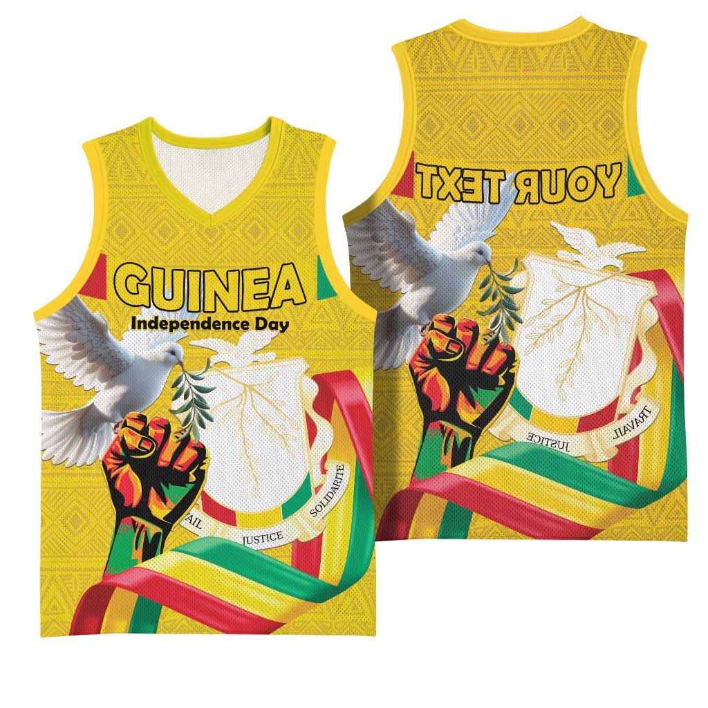 Guinea Personalized Basketball Jersey Happy Independence Day - African Pride