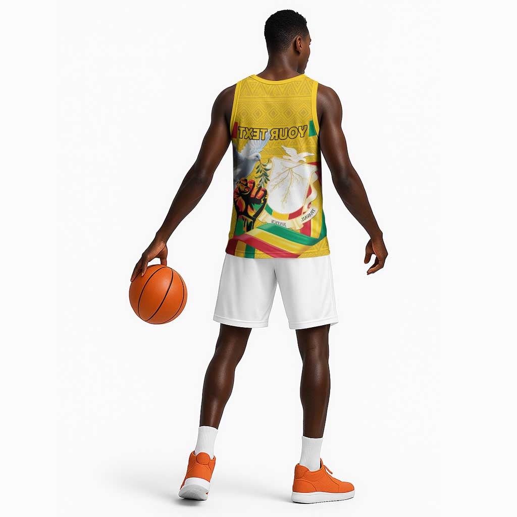 Guinea Personalized Basketball Jersey Happy Independence Day - African Pride