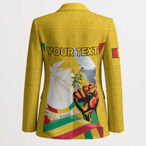 Personalized Guinea Independence Day Blazer Coat Of Arms With African Pattern