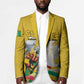 Personalized Guinea Independence Day Blazer Coat Of Arms With African Pattern