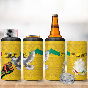 Guinea Personalized 4 in 1 Can Cooler Tumbler Happy Independence Day - African Pride