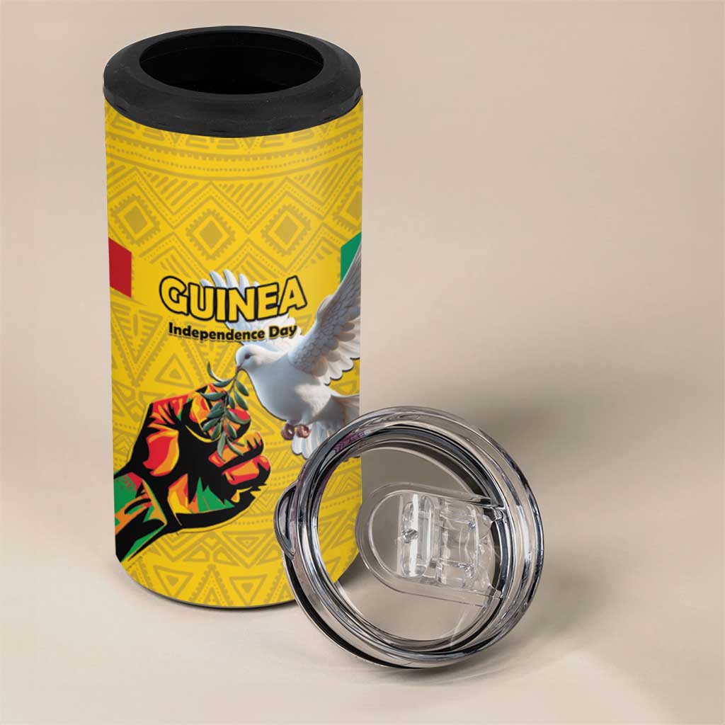 Guinea Personalized 4 in 1 Can Cooler Tumbler Happy Independence Day - African Pride