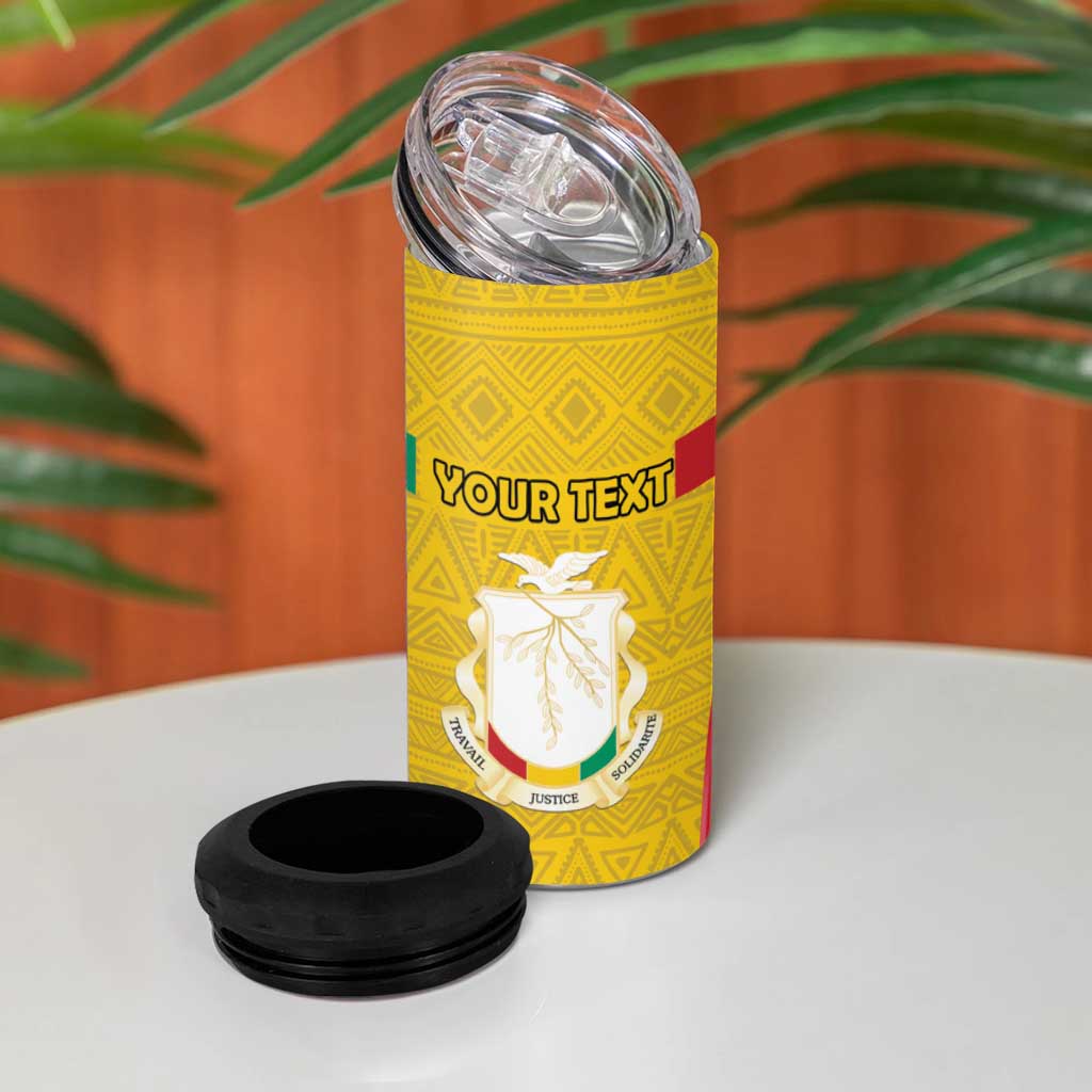 Guinea Personalized 4 in 1 Can Cooler Tumbler Happy Independence Day - African Pride