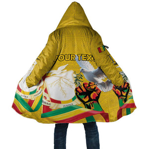 Personalized Guinea Independence Day Cloak Coat Of Arms With African Pattern