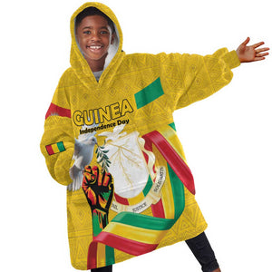 Guinea Personalized Kid Wearable Blanket Hoodie Happy Independence Day - African Pride