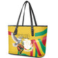 Guinea Leather Tote Bag Happy Independence Day - African Pride