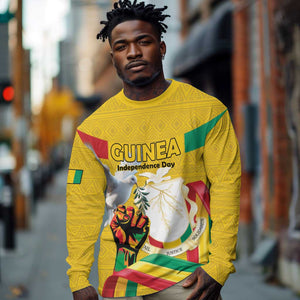 Guinea Personalized Long Sleeve Shirt Happy Independence Day - African Pride