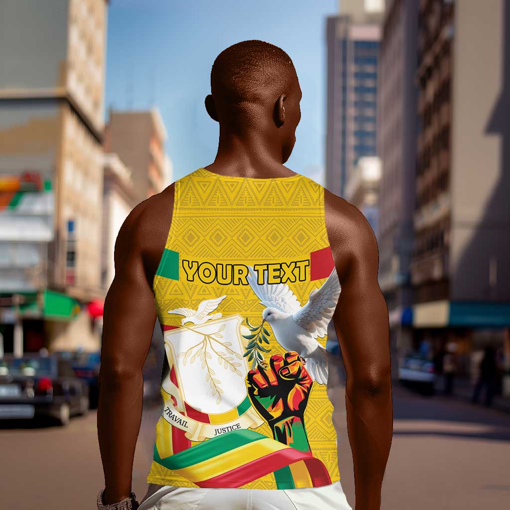 Guinea Personalized Men Tank Top Happy Independence Day - African Pride