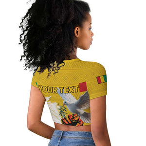 Guinea Personalized Raglan Cropped T shirt Happy Independence Day - African Pride