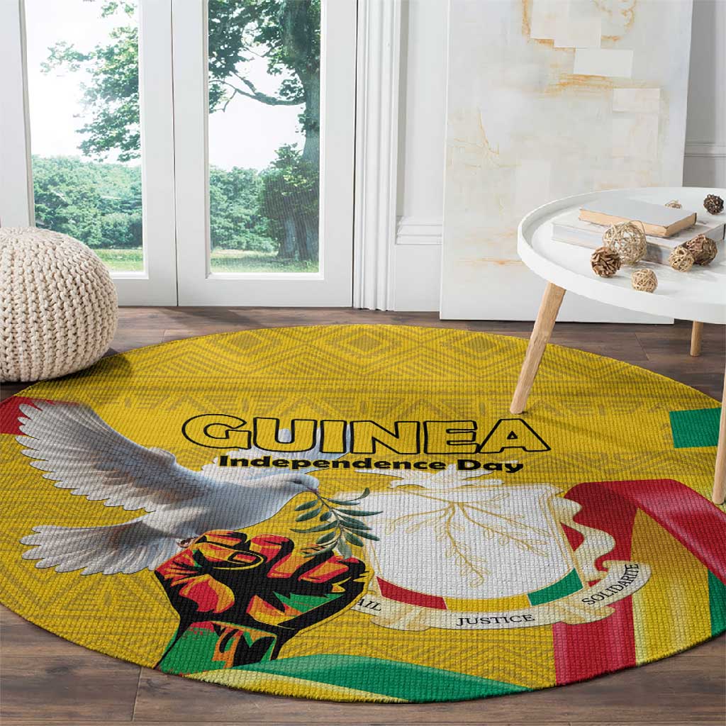 Guinea Round Carpet Happy Independence Day - African Pride